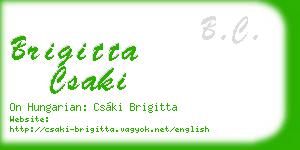 brigitta csaki business card